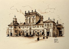 Warsaw - the Royal Palace in Wilanów - XXI Century, Watercolour Figurative