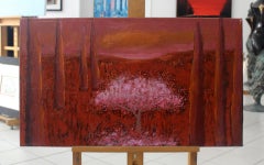 Kindergärten aus der Kindheit, X-XXI Jahrhundert, figurative Ölgemälde, farbenfrohe, Landschaft