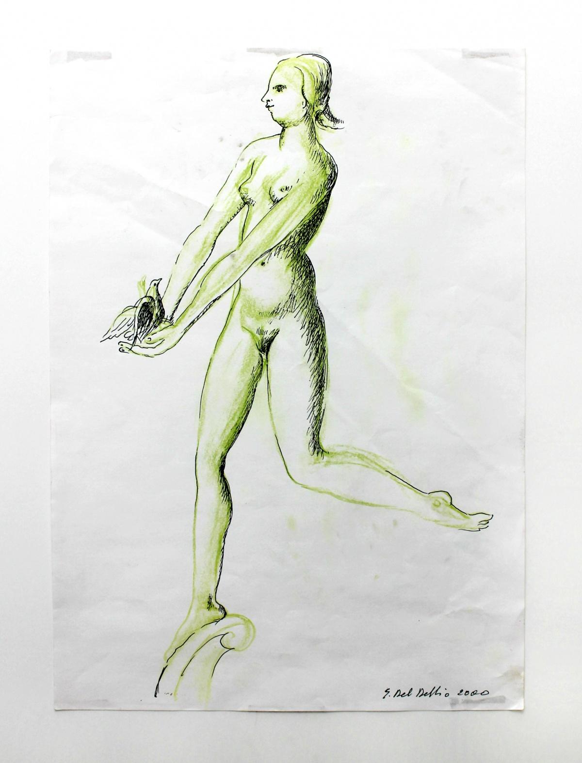 Nude - XX Jahrhundert, Figurative Zeichnung, Nude – Art von Giuseppe del Debbio