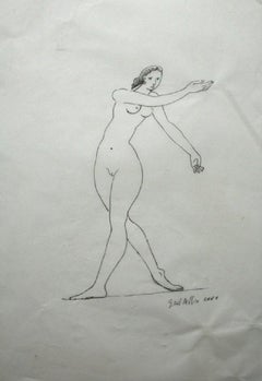 Nude - XXI Century, Contemporary Figurative Drawing, Nude, Black And White