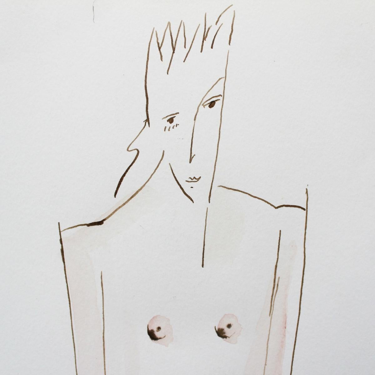 Desnudo - Siglo XXI, Dibujo Figurativo Contemporáneo, Desnudo, Blanco Y Negro - Art Otro estilo de arte de Giuseppe del Debbio