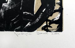 Ohne Titel – 21. Jahrhundert, Schwarz-Weiß-Figurendruck, Mixed Media-Druck