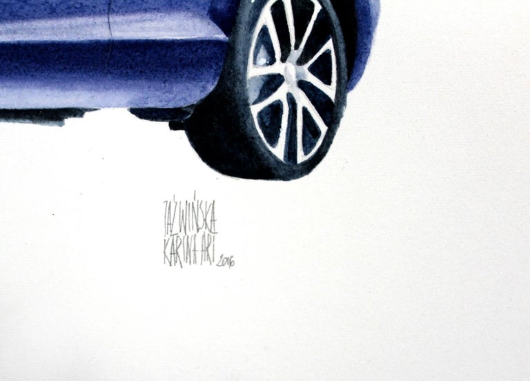Volkswagen - XXI century, Watercolour figurative, Colourful, Cars and vehicles - Other Art Style Art by Karina Jaźwińska