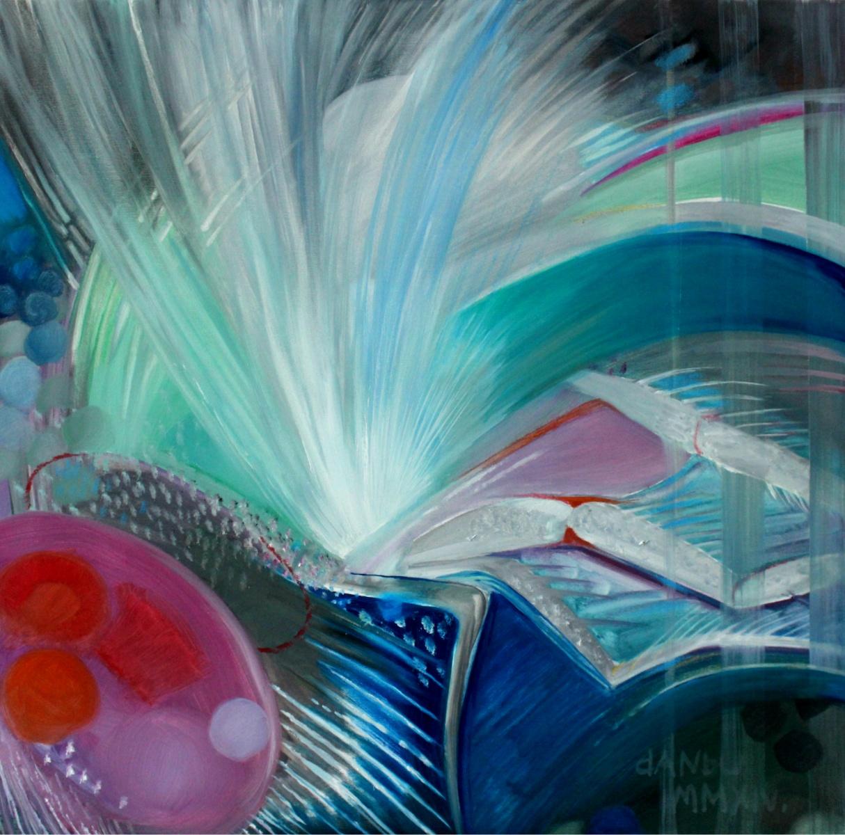 Insektum - XXI Jahrhundert, farbenfrohes Ölgemälde, Abstrakte Malerei