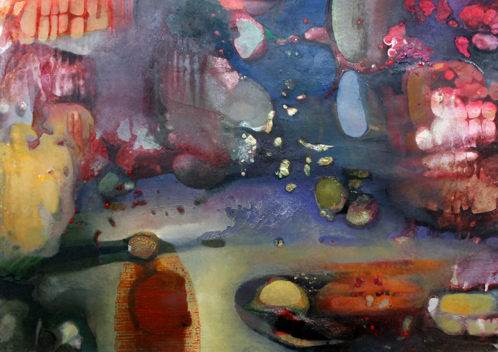 Abstract Painting Tadeusz Ciemierkiewicz - Biographies - Techniques mixtes, peinture abstraite colorée