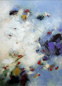 Le ciel de Przelewice - XXIe siècle, peinture acrylique, abstraction, colorée