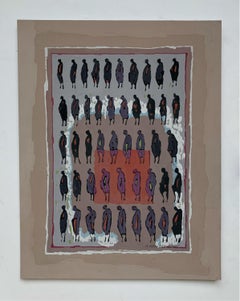 Untitled - XXI Century, Gouache Painting, Figurative, Portrait