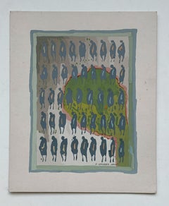 Evening passes - XXI Century, Gouache Painting, Figurative