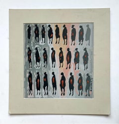 Senza titolo - XXI secolo, Pittura a guazzo, Figurativo