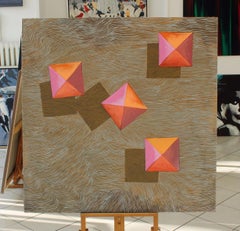 Glass 4 - Contemporary Acrylic Painting, Colorful, Vibrant, Ornaments, Patterns