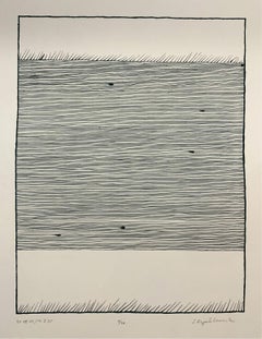 20.XII.63 - 14.I.95 -- XX Century abstract linocut print, Geometrical