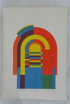 Structure VII - XX century, Abstract print, Colorful, Vibrant, Geometric