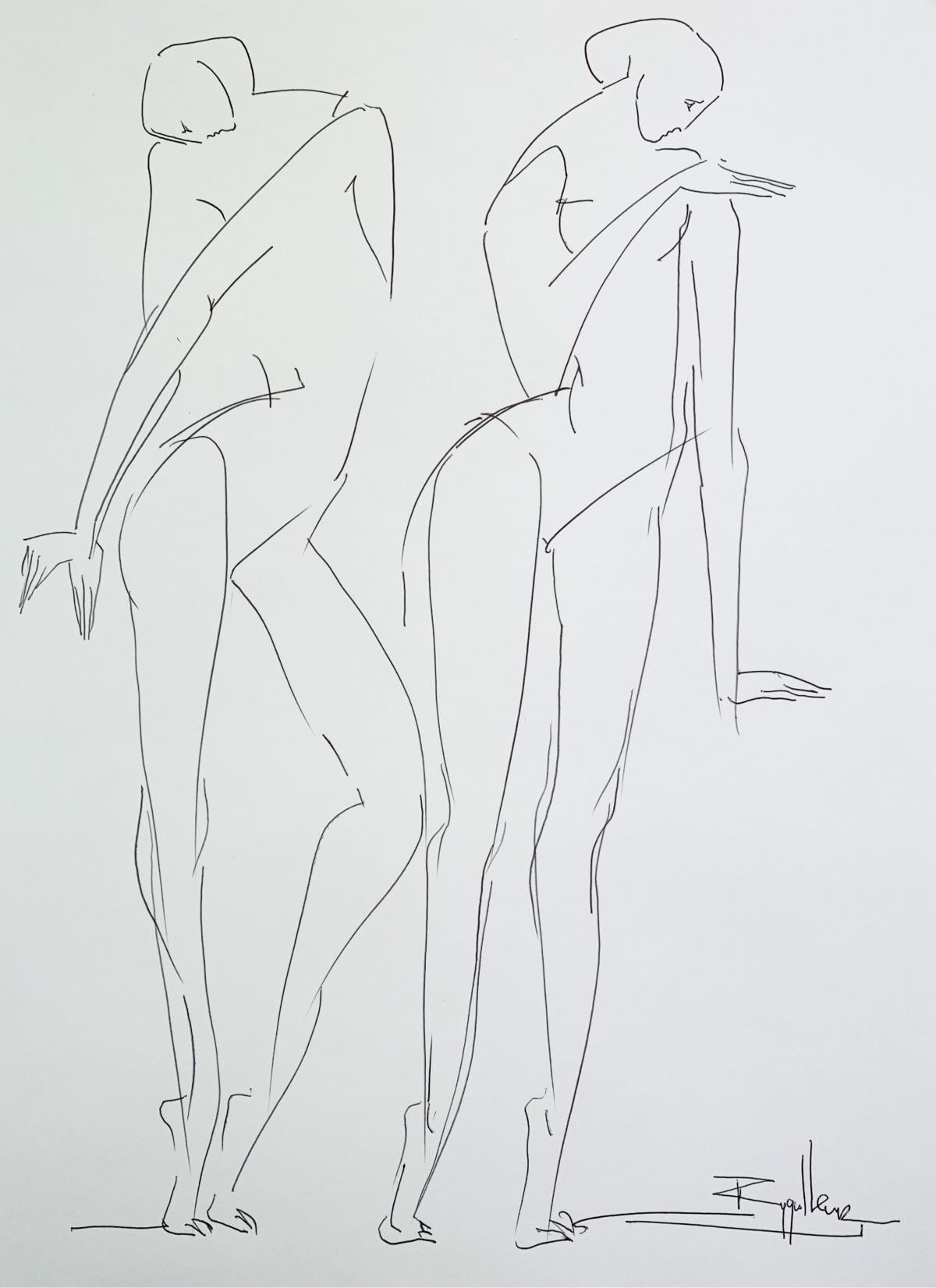 Katarzyna Zygadlewicz Figurative Art - No Title- XXI Century, Contemporary Drawing, Black And White