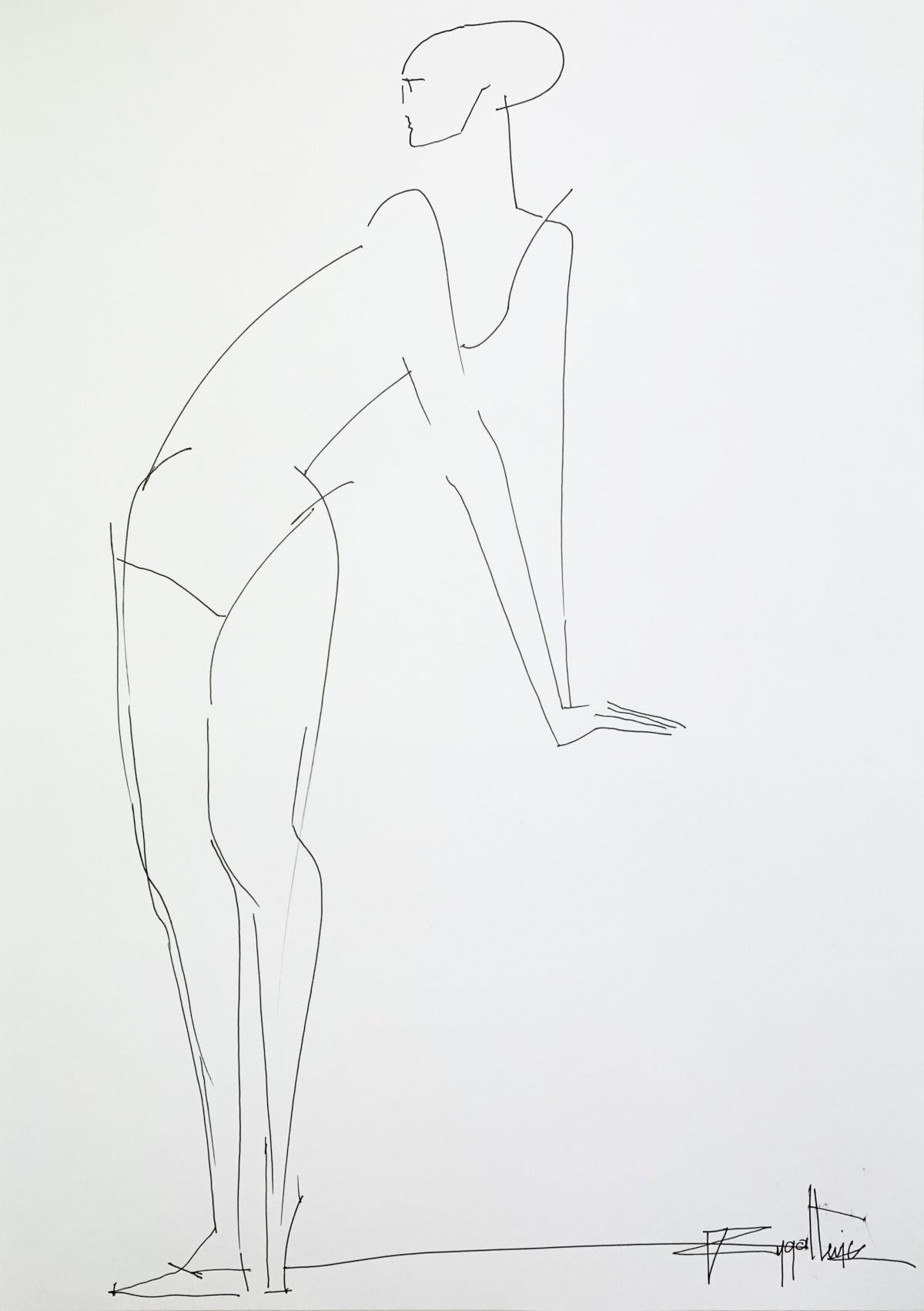 Katarzyna Zygadlewicz Figurative Art - No Title- XXI Century, Contemporary Drawing, Black And White