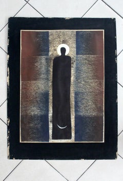 ...sonata - XX Jahrhundert, Mischtechnik, religiös, dunkle Farben