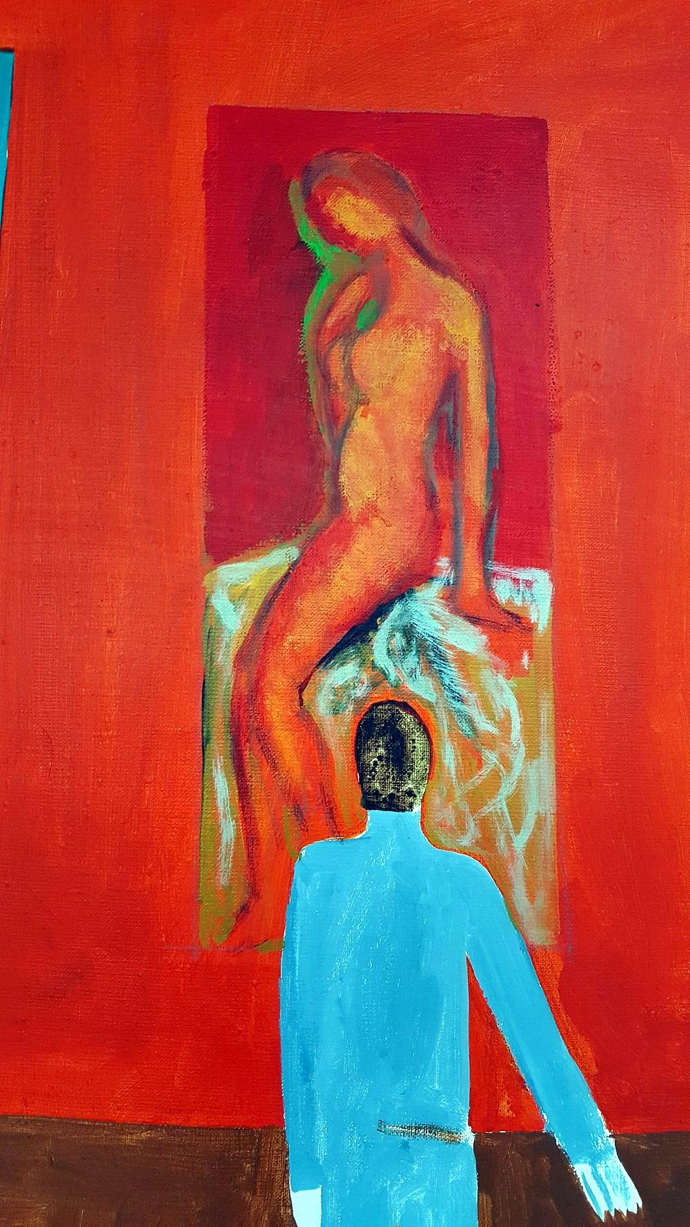 Gallery I - XXI century, Oil figurative painting, Interior, Vibrant colors - Other Art Style Painting by Iszchan Nazarian