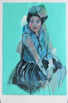 Ola II - XXI century, Women, Figurative drawing, Bright and vivid colours