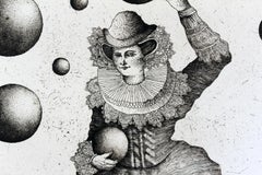 The potential burden - XXI century, Etching print, Figurative, Surrealist