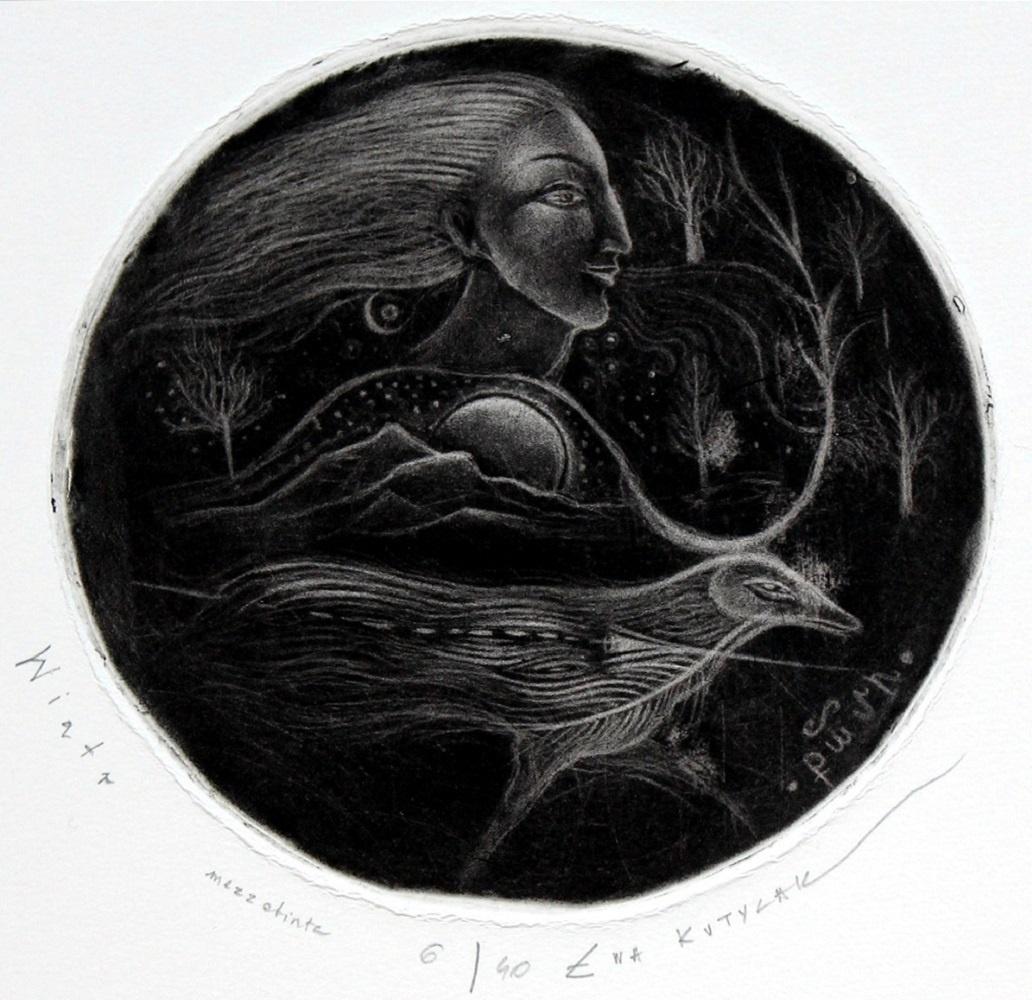 Wind - XXI century, Figurative print, Limited edition, Monochromatic