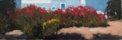 Greek garden - XXI century, Oil painting, Landscape, Flowers, A view