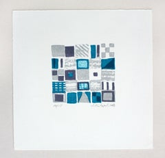Composition VI - XXI century, Mixed media abstract print, Colourful