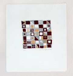 Composition IV - XXI century, Mixed media abstract print, Colourful