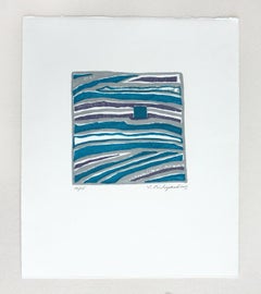 Composition III - XXI century, Mixed media abstract print, Colourful