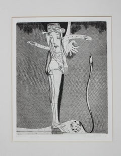 Erotic - XX century, Black and white, Figurative print