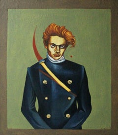 Revolutionist - XXI Century, Figurative Oil Painting, Texture, Portrait