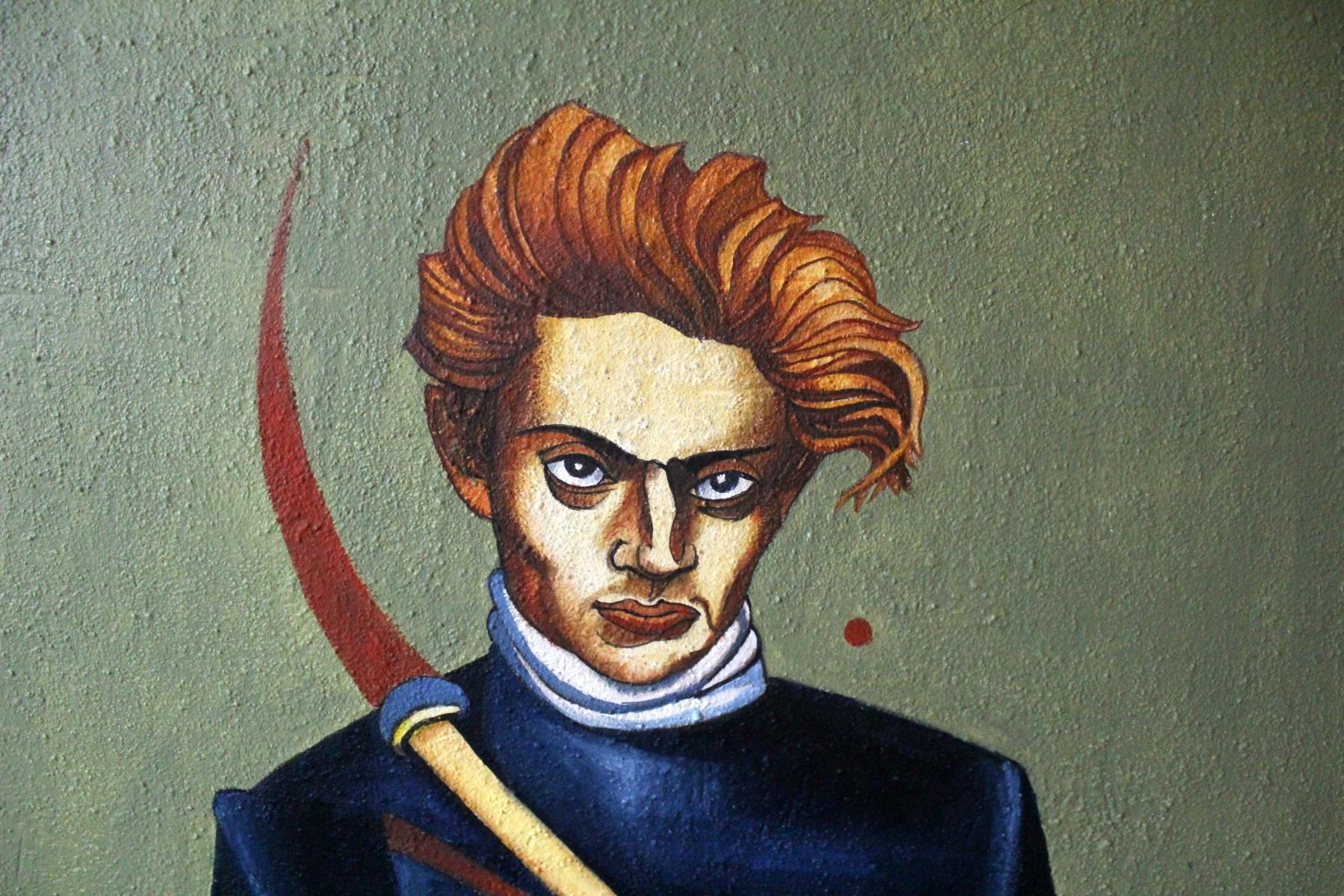 Revolucionario - Siglo XXI, Pintura al óleo figurativa, Textura, Retrato - Painting de Agata Stomma