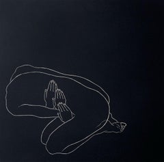 À partir du début - XXIe siècle, jeune artiste, gravure figurative, linogravure, noir et blanc