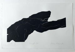 Body II - Young artist, Figurative print, Linocut, Black & white