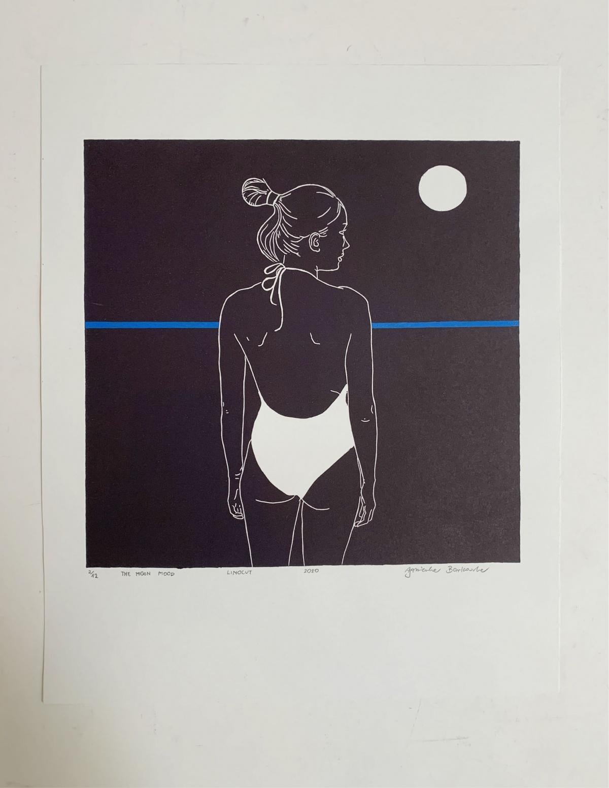 linocut woman