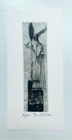 Une île - XXIe siècle, imprimé figuratif, édition limitée, noir et blanc