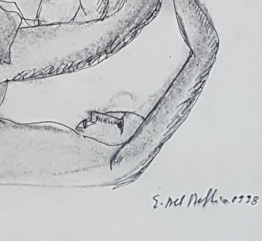 Dos desnudos - Siglo XX, Dibujo figurativo, Desnudo, Blanco y negro - Art de Giuseppe del Debbio