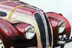 BMW 327 - XXI Century, Contemporary Watercolor & Ink Painting, Vehicle, Car