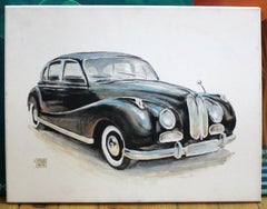 BMW 502 (1954)- XXI Century, Contemporary Acrylic Painting, Vehicle, Car