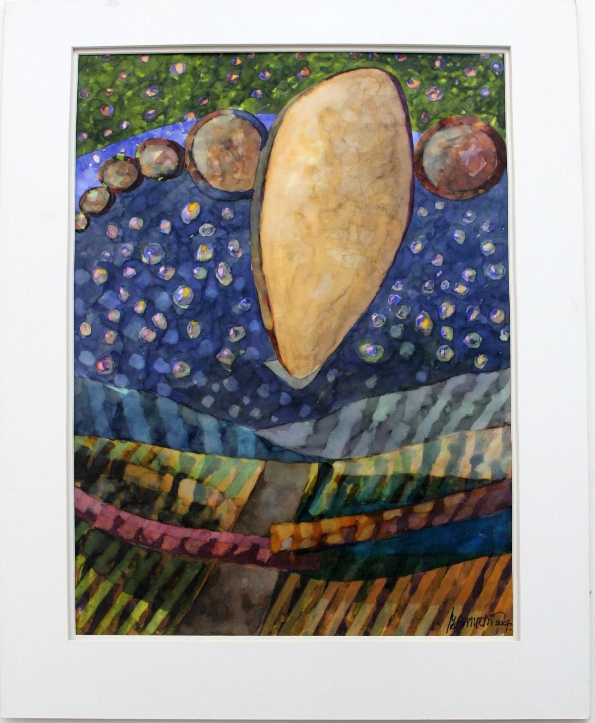Abstraction - XXIe siècle, peinture à l'aquarelle abstraite contemporaine, colorée - Art de Tadeusz Czarnecki