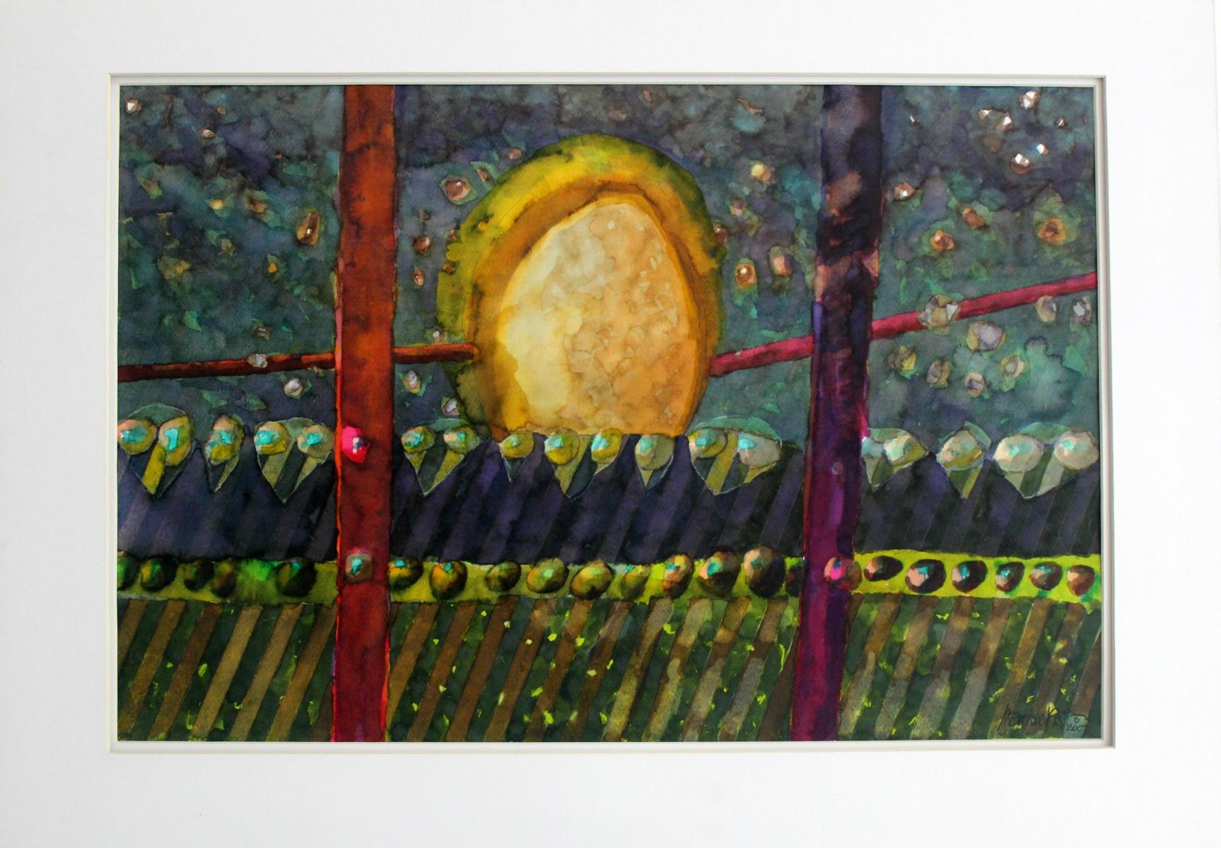 Astrazione - XXI secolo, Pittura astratta contemporanea ad acquerello, colorata - Art Astratto di Tadeusz Czarnecki