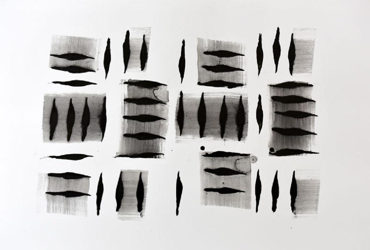 Łukasz Blikle Abstract Drawing - 2011.30 - XXI century, Black and white minimalistic drawing, Abstraction