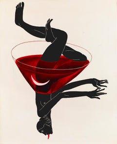 Glass II-XXI Century Contemporary Surrealist Acrylic Painting, Emerging Artist