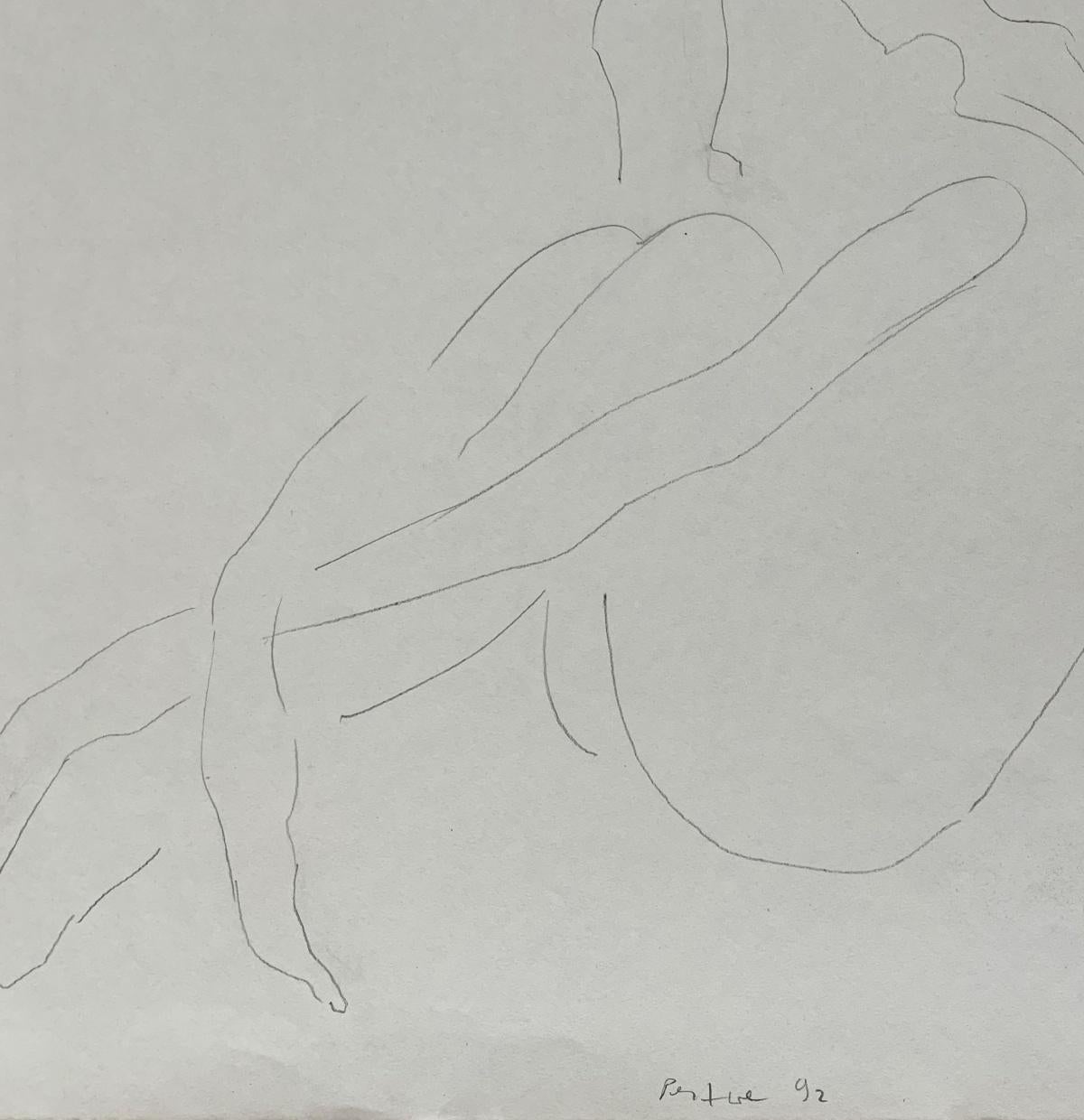 Senza titolo - Disegno contemporaneo a matita, Figurativo, Minimalista, Bianco e nero - Art Astratto di Antoni Janusz Pastwa