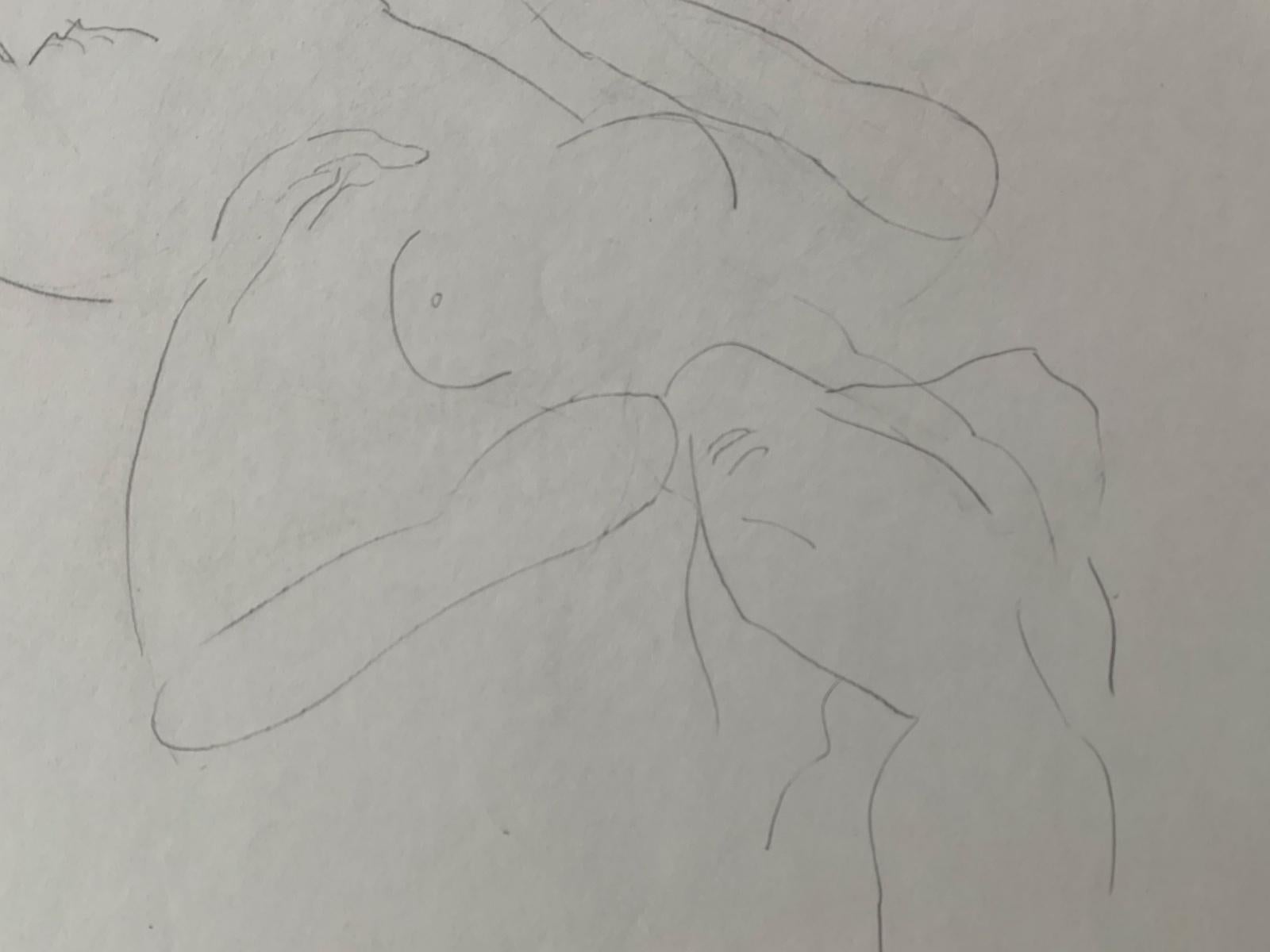 Senza titolo - Disegno contemporaneo a matita, Figurativo, Minimalista, Bianco e nero - Art Astratto di Antoni Janusz Pastwa