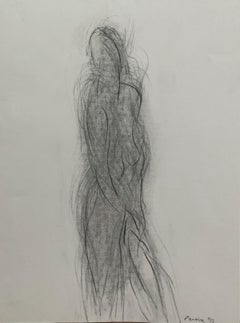 Untitled - Contemporary pencil drawing, Figurative, Minimalistic, Black & white