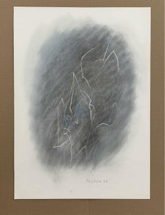 Untitled - Contemporary mixed media drawing, Figurative, Monochromatic