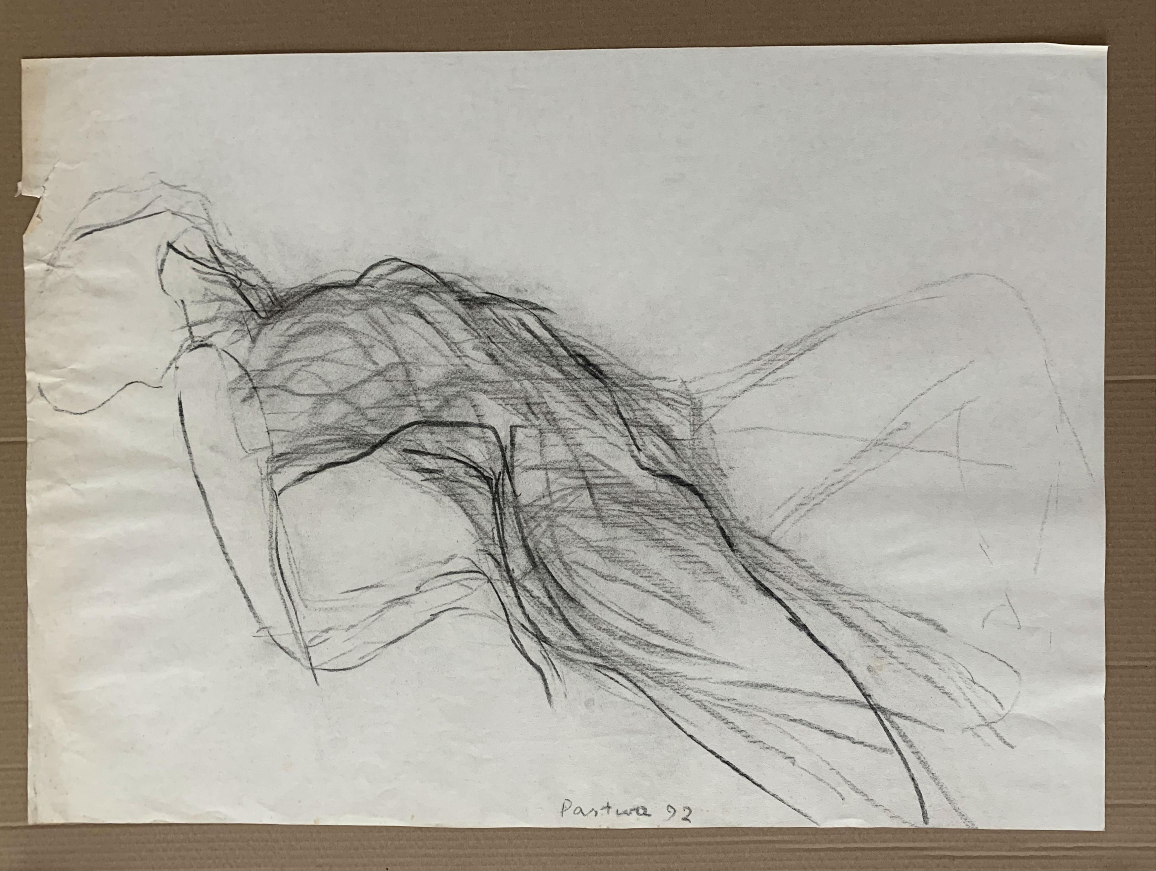 Senza titolo - Disegno a matita contemporaneo, Figurativo, Bianco e nero - Art di Antoni Janusz Pastwa