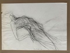 Sans titre - dessin contemporain au crayon, figuratif, noir et blanc