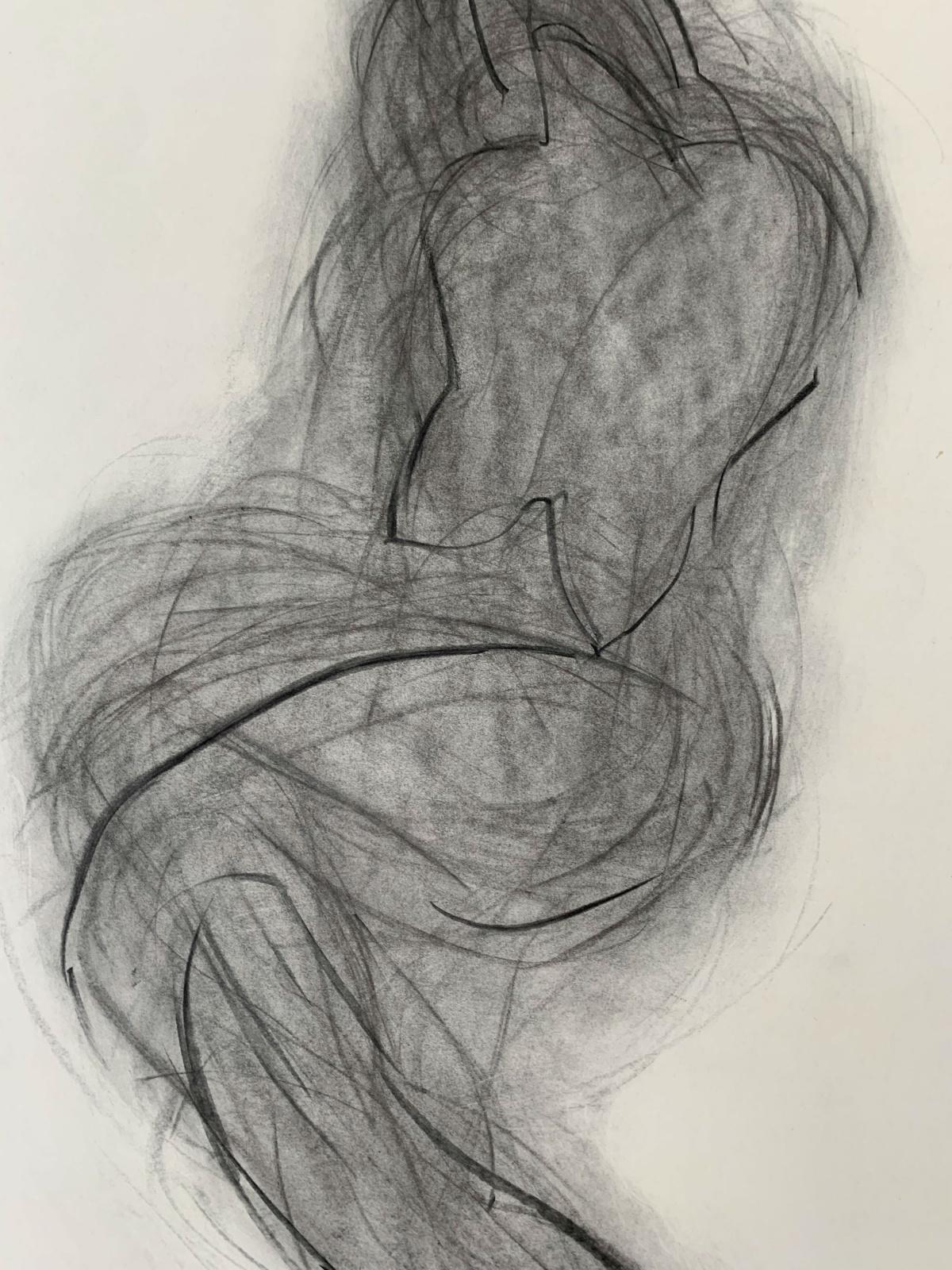 Senza titolo - Disegno a matita contemporaneo, Figurativo, Bianco e nero - Art Astratto di Antoni Janusz Pastwa