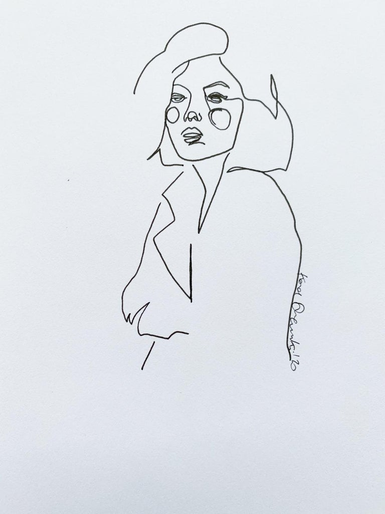 Untitled - Drawing, Young artist, Minimalistic, Black & white, single line - Other Art Style Art by Karol Drzewiecki