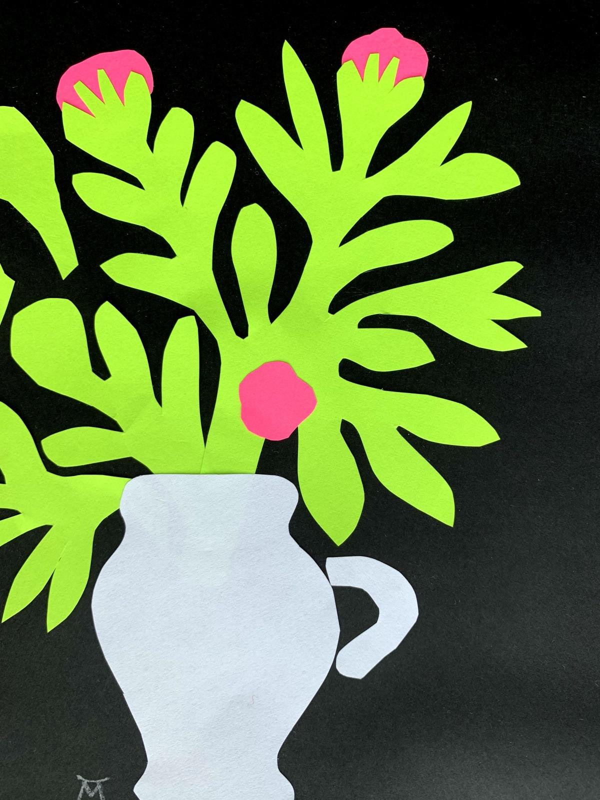 Bouquet - Papercut artwork, Colorful Still life, Figurative 1